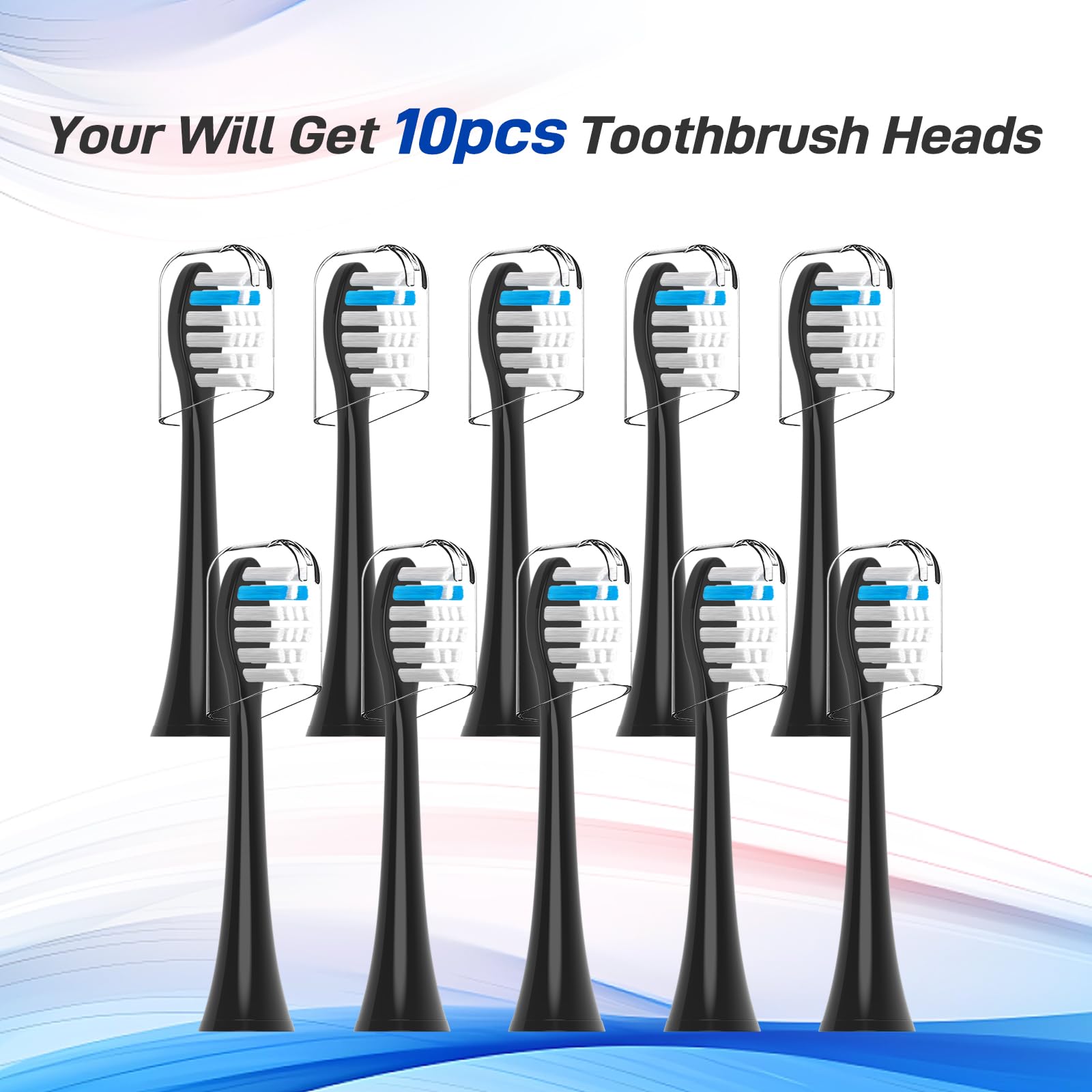 Travel-friendly packaging with 10 replacement heads