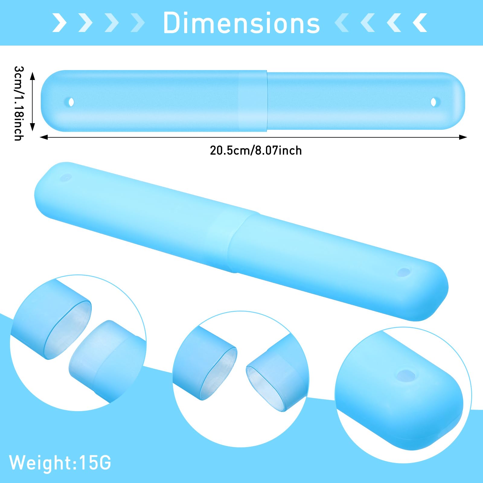 60-piece blue toothbrush holder