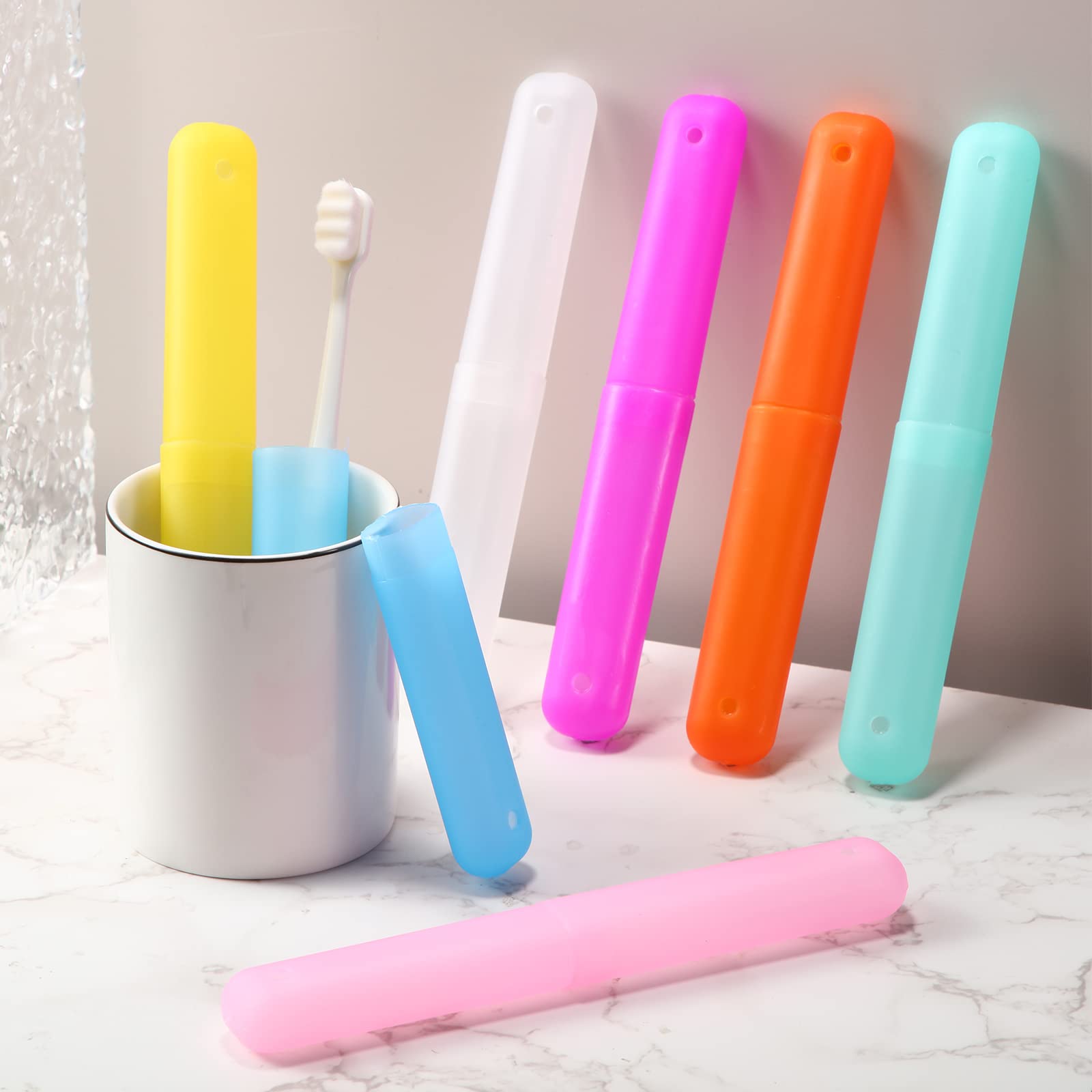 60-piece purple toothbrush holder