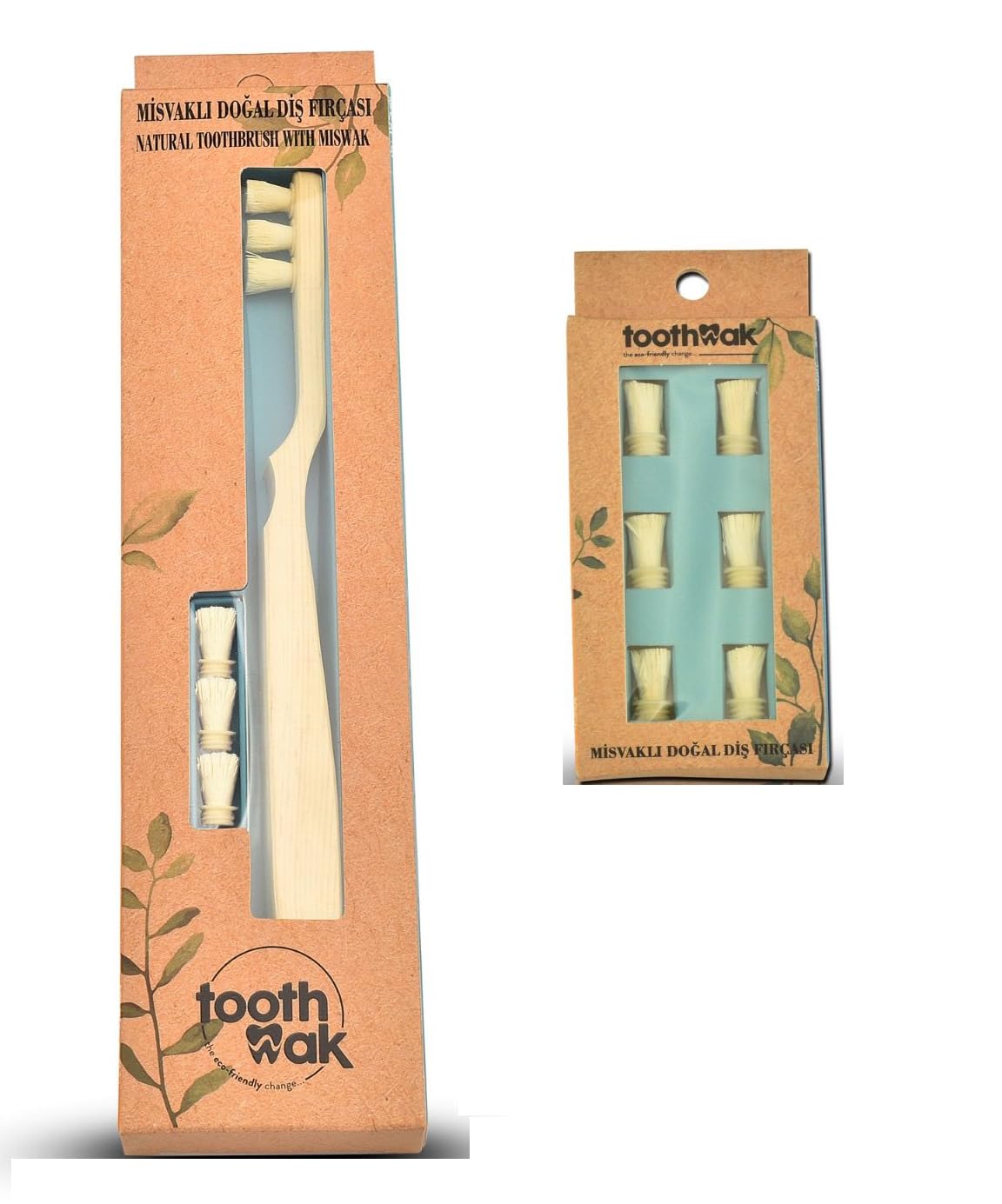 Main image: Toothbrush Miswak 6-Head Box with wooden handle
