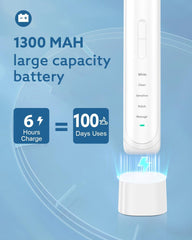 Display showing five brushing modes