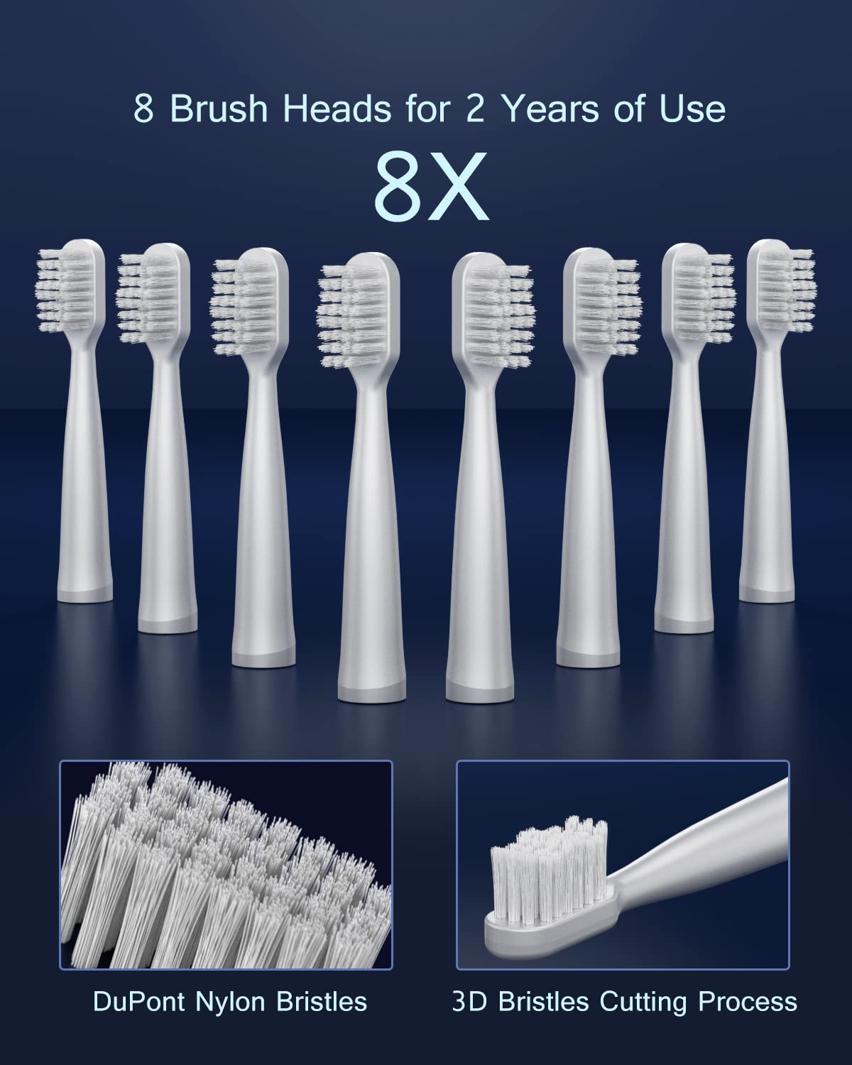 White packaging box for the toothbrush kit