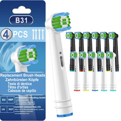 Toothbrush replacement head for Oral-B iO series in black and white, 8-pack