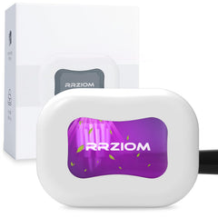 RRZIOM toothbrush sanitizer case in white with purple cleaning light