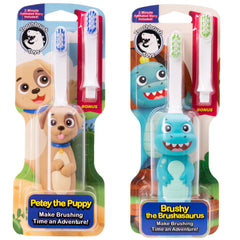 Hero image of Toothbrush Toys Petey The Puppy and Brushy The Brushasaurus Bundle