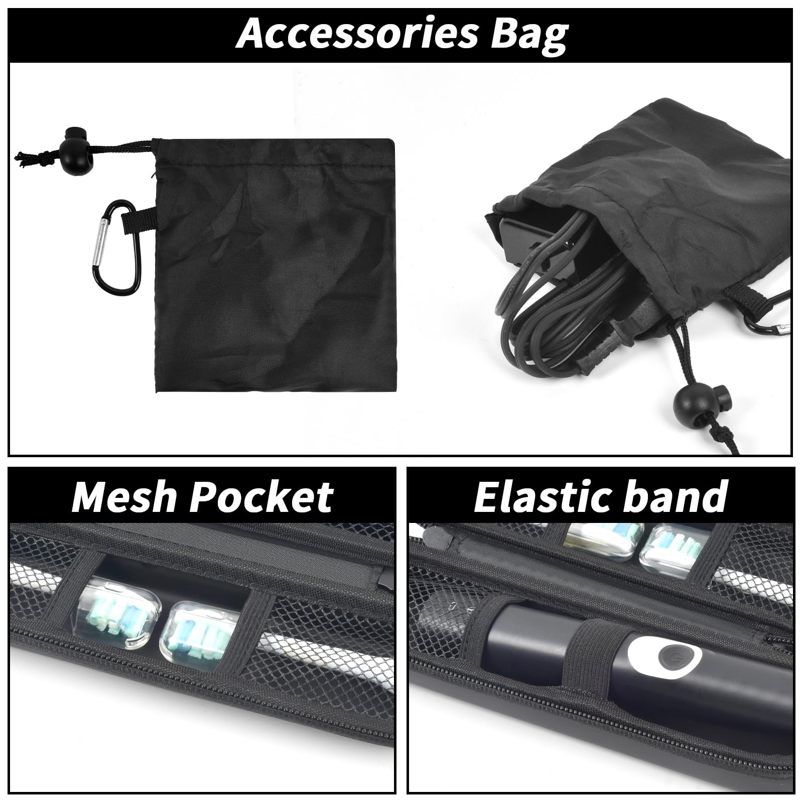 Sturdy zipper and compact travel size design