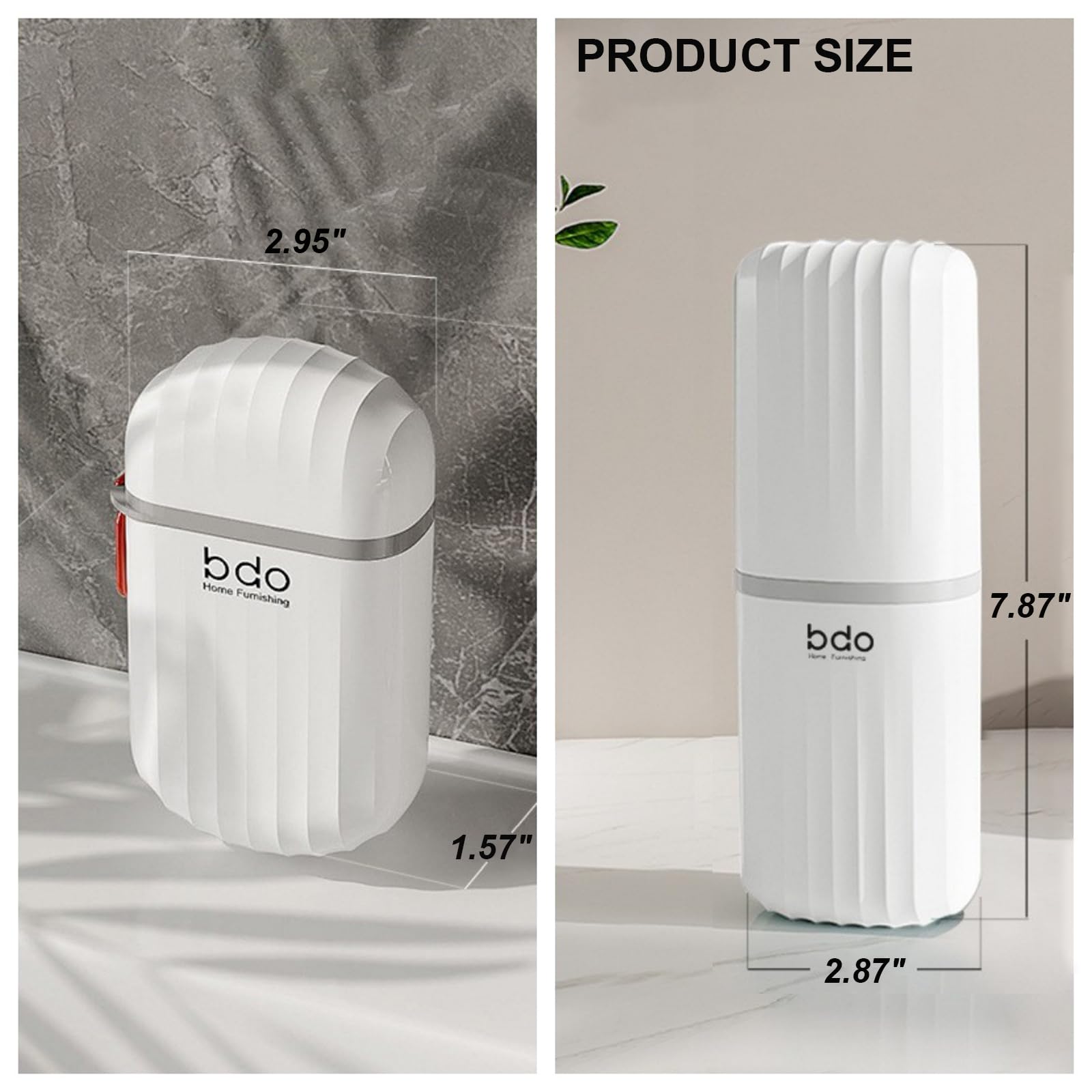 Separated dual toothbrush cups for travel organization