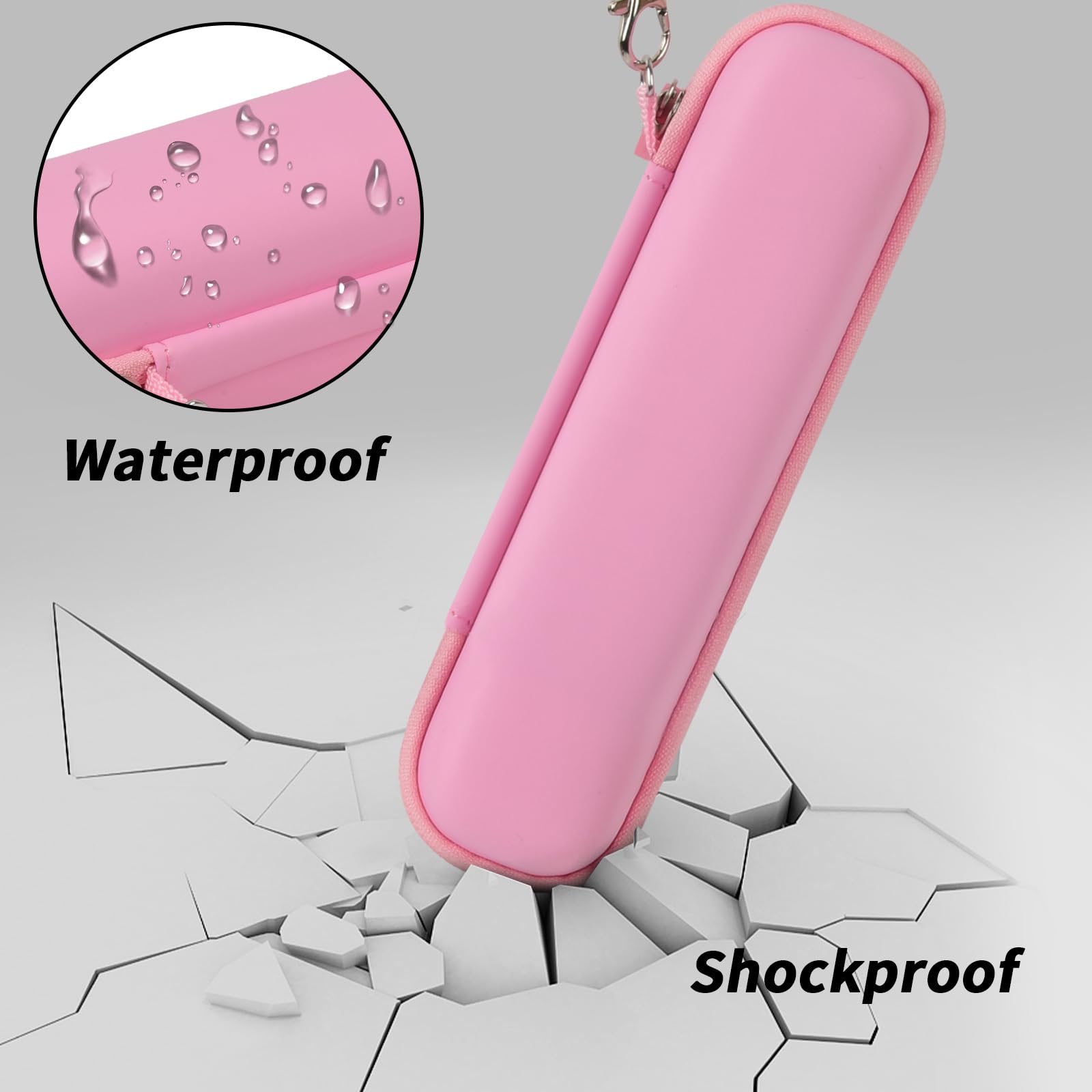 Dimensions of the travel case: 8.46 x 2.36 x 1.77 inches