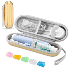 Dazzling Gold toothbrush travel case exterior
