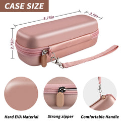 Gold travel case with zip opening – top view