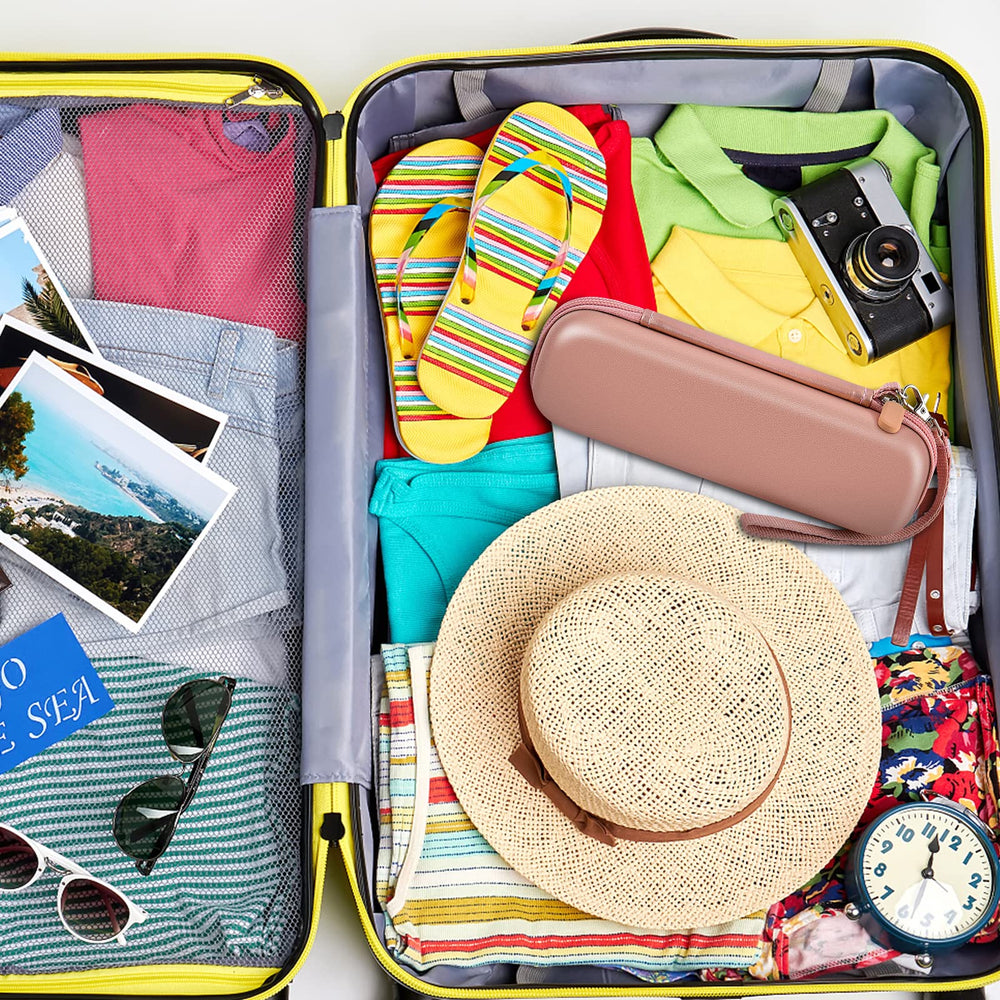 Mesh pocket for accessories inside the travel case