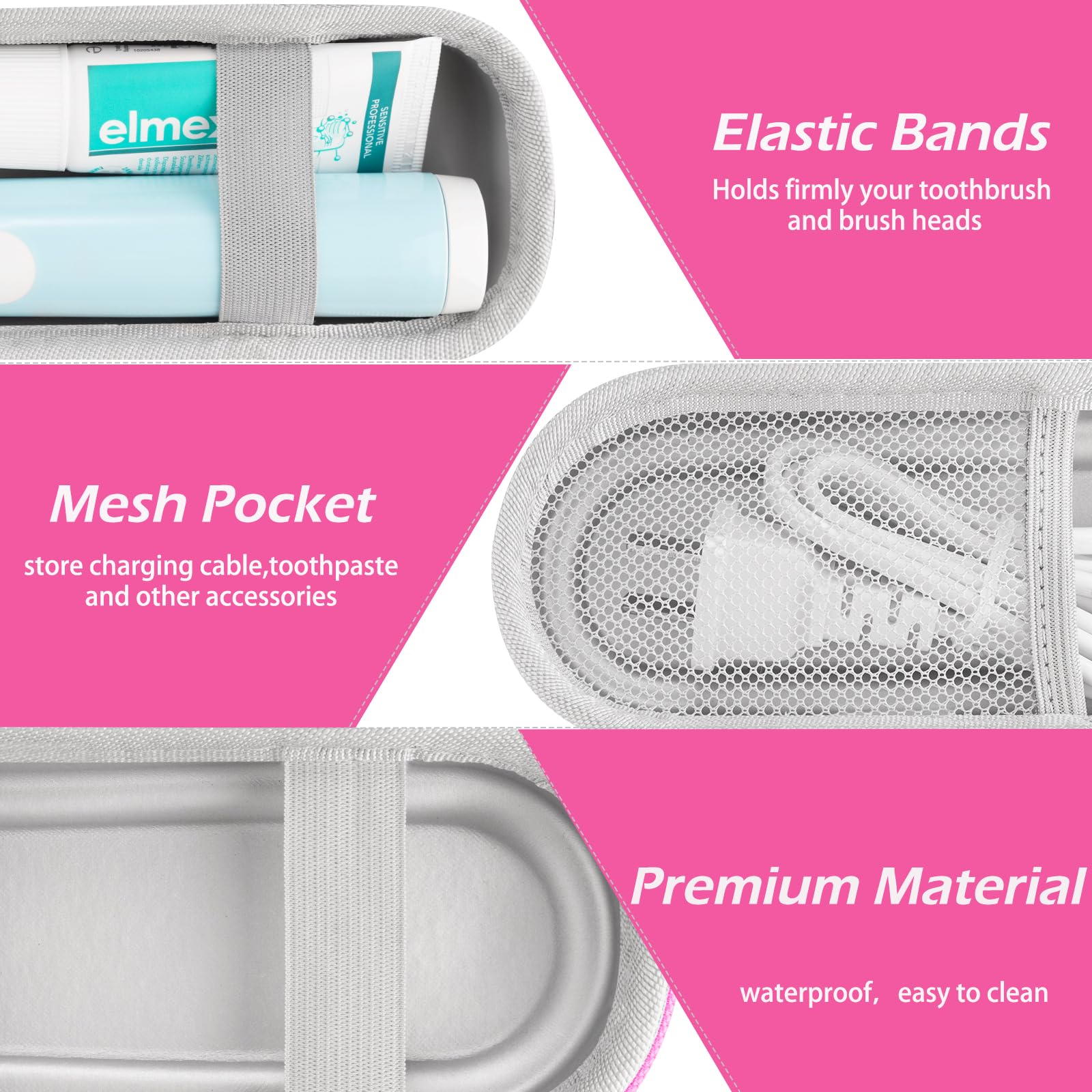 Mesh pockets for accessories inside the case