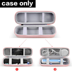 Exterior view of hard EVA toothbrush travel case