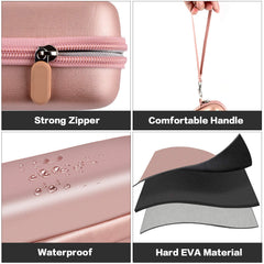 Interior elastic straps stabilizing toothbrush and accessories