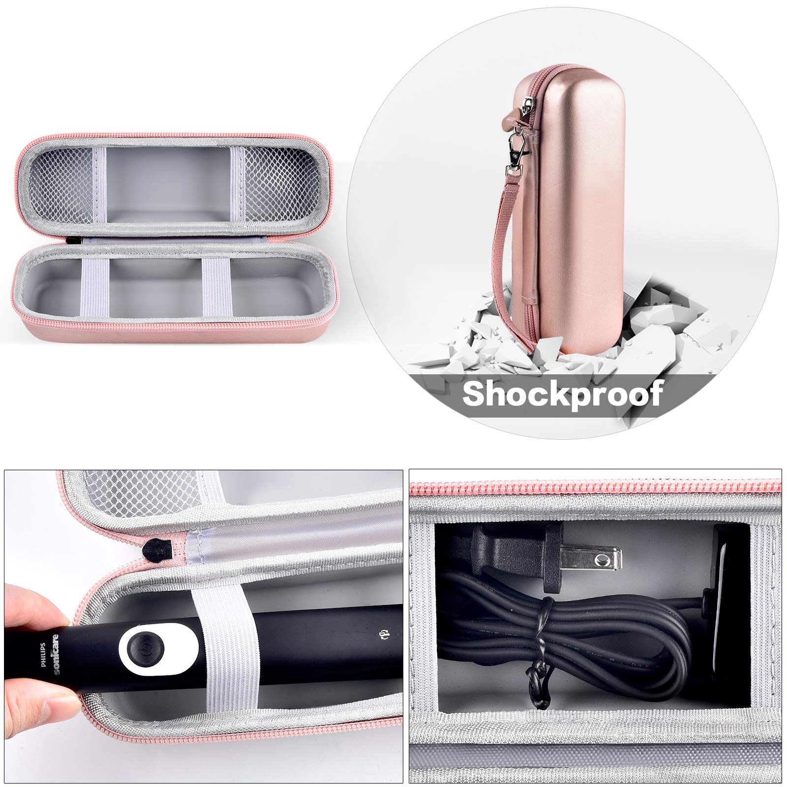 Compact travel case dimensions 8.6 x 2.7 x 2.7 inches