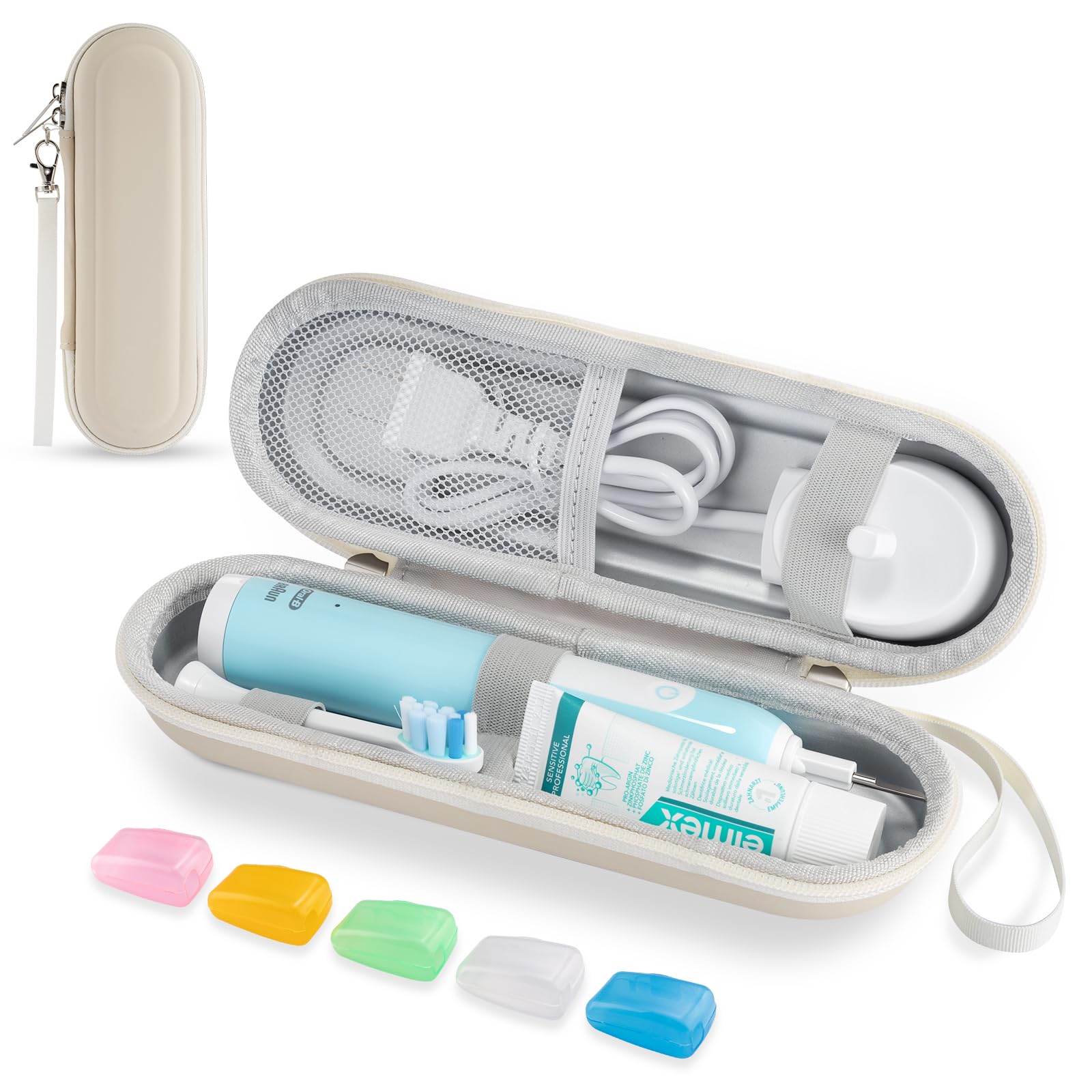 Starlight toothbrush travel case exterior with zipper