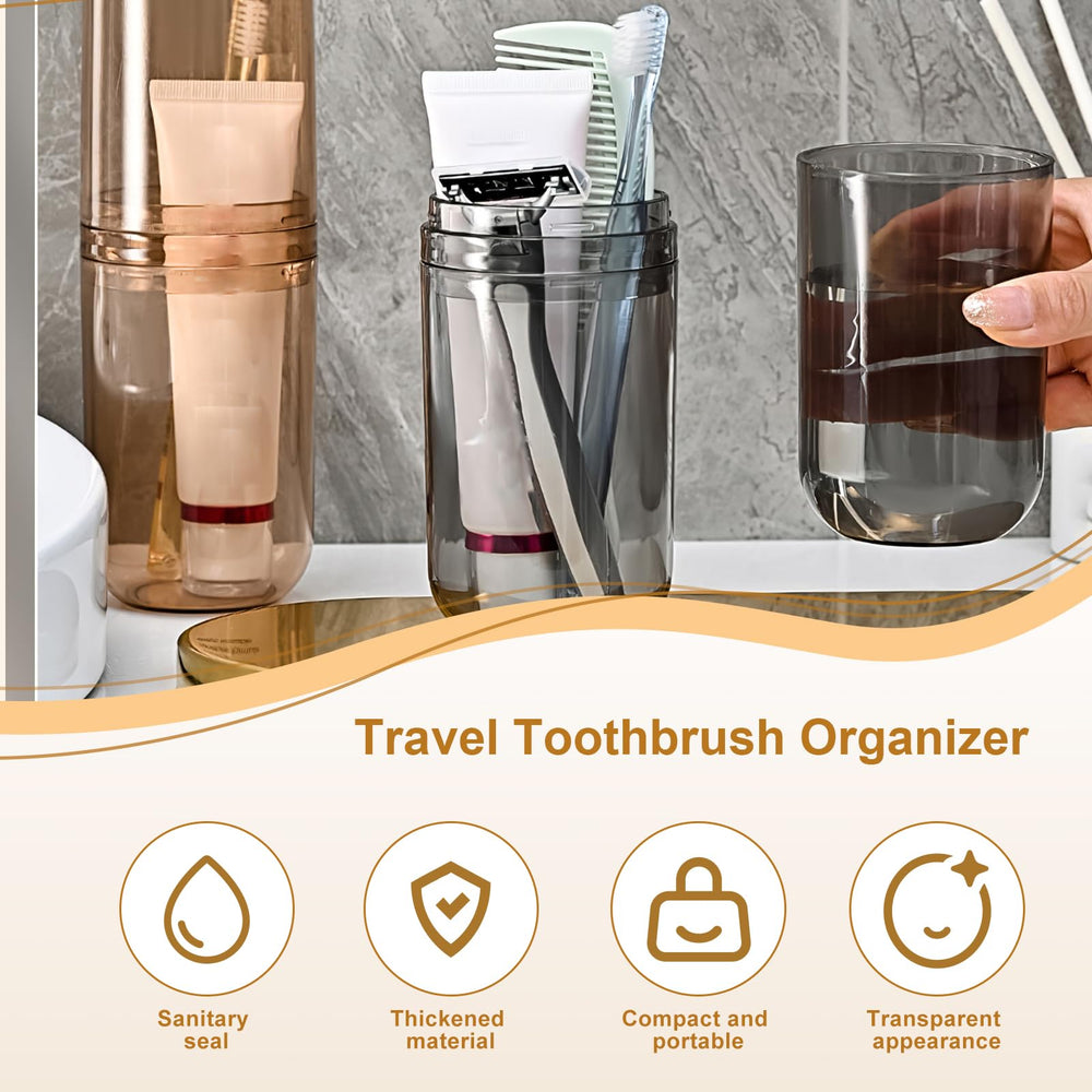 Interior view showing toothbrush and toothpaste stored inside