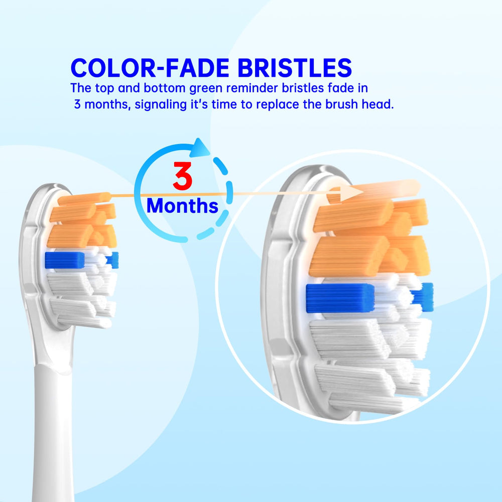 Soft rubber cushion and rounded bristles for gentle cleaning