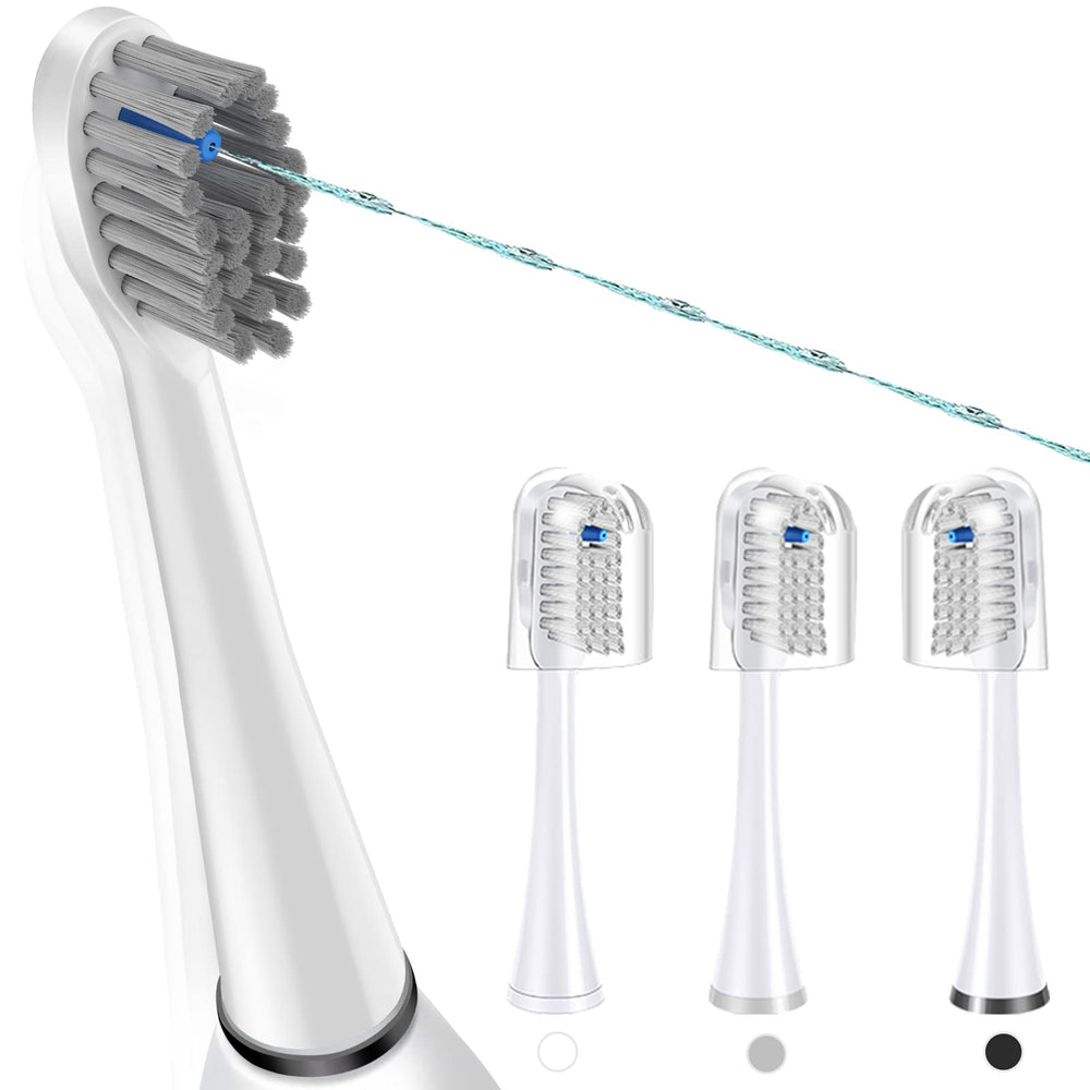 Toothbrush replacement heads SF01–SF04 white 3-pack packaging