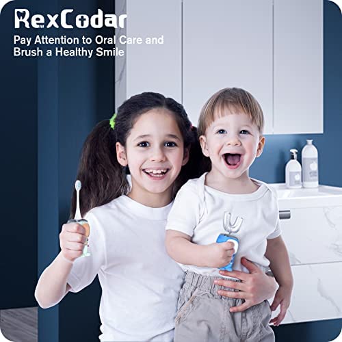 Cartoon astronaut design on kid's toothbrush lifestyle shot