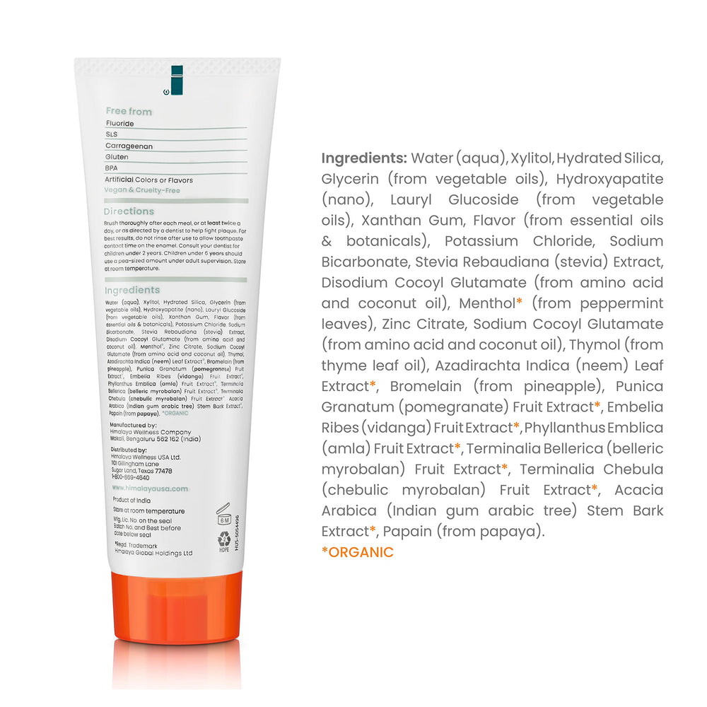 Mint toothpaste close-up showing texture and label