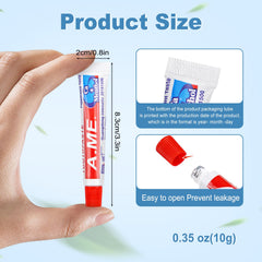 Individual mini toothpaste tube 0.35 oz / 10 g