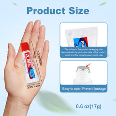 Compact 1.2 x 3.3 inch toothpaste tube