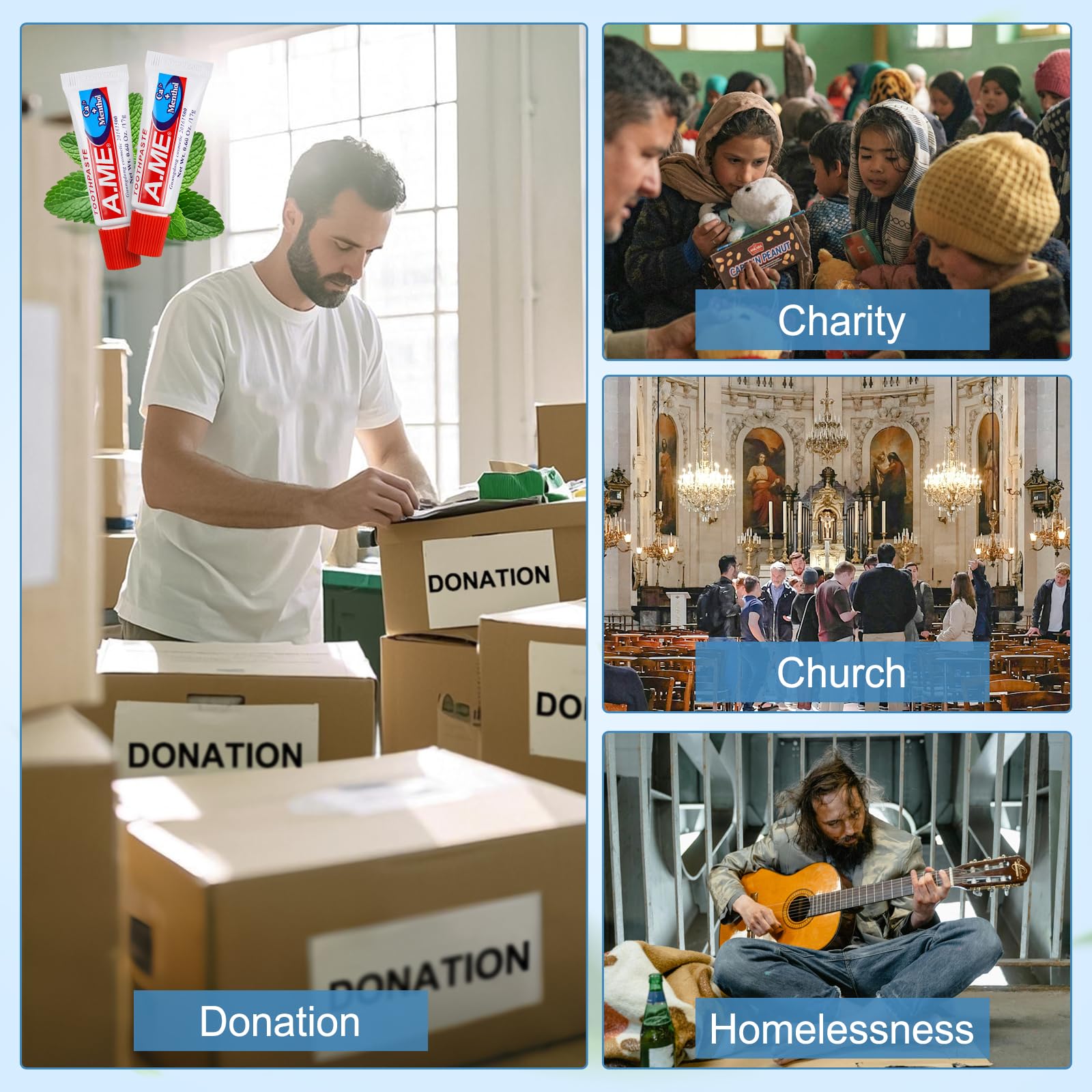 Can be donated to charities and shelters