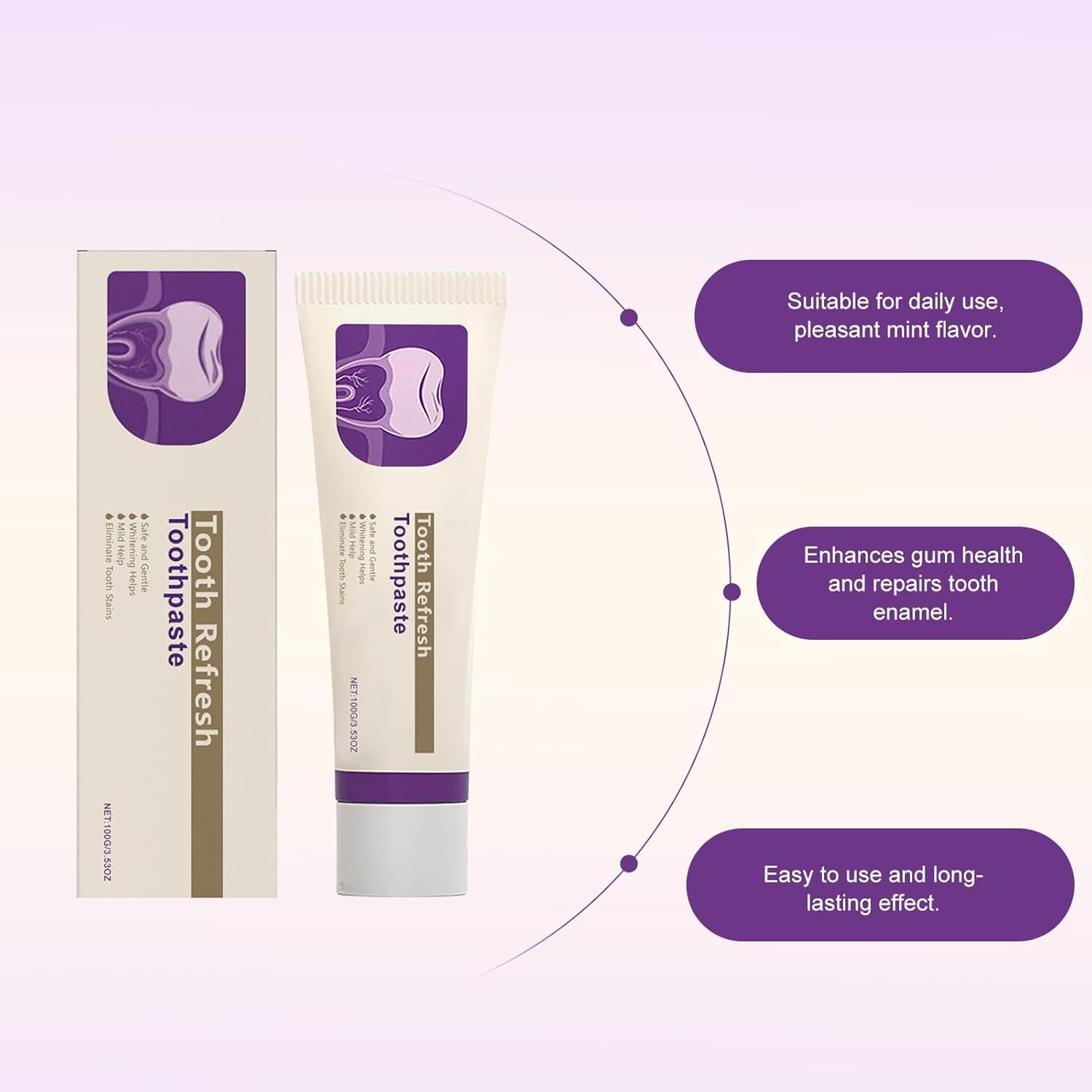 Tooth Refresh toothpaste provides enamel protection while cleaning