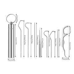 Stainless steel dental floss picks kit made of food-grade 304 stainless steel