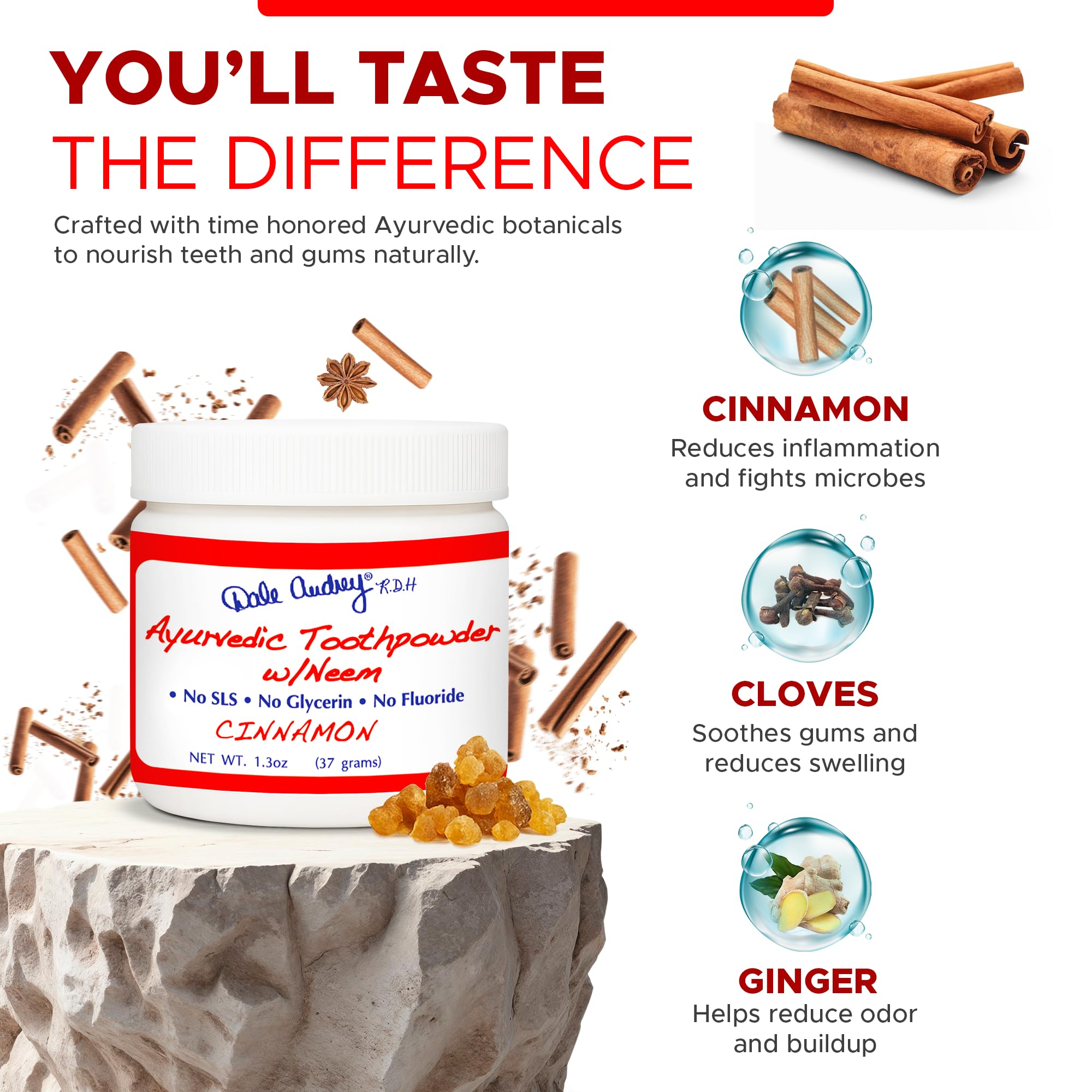 Ginger Lemongrass flavor packaging for Ayurvedic powder
