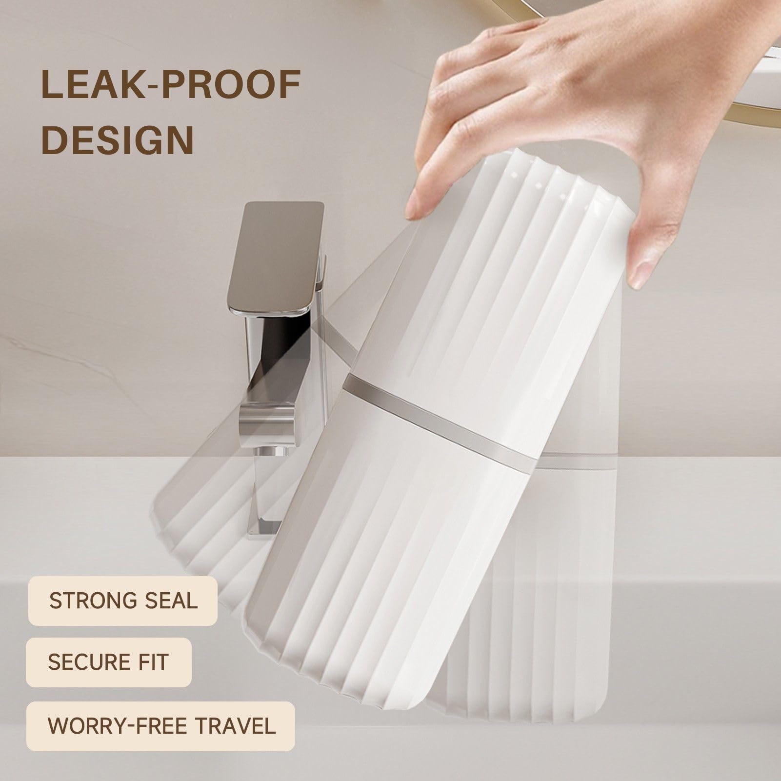 Top half designed as a cup for rinsing