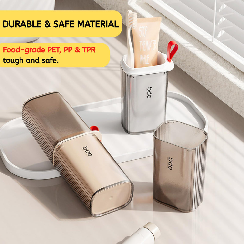 Close-up of the PET, PP and TPR materials used in Topavatop case