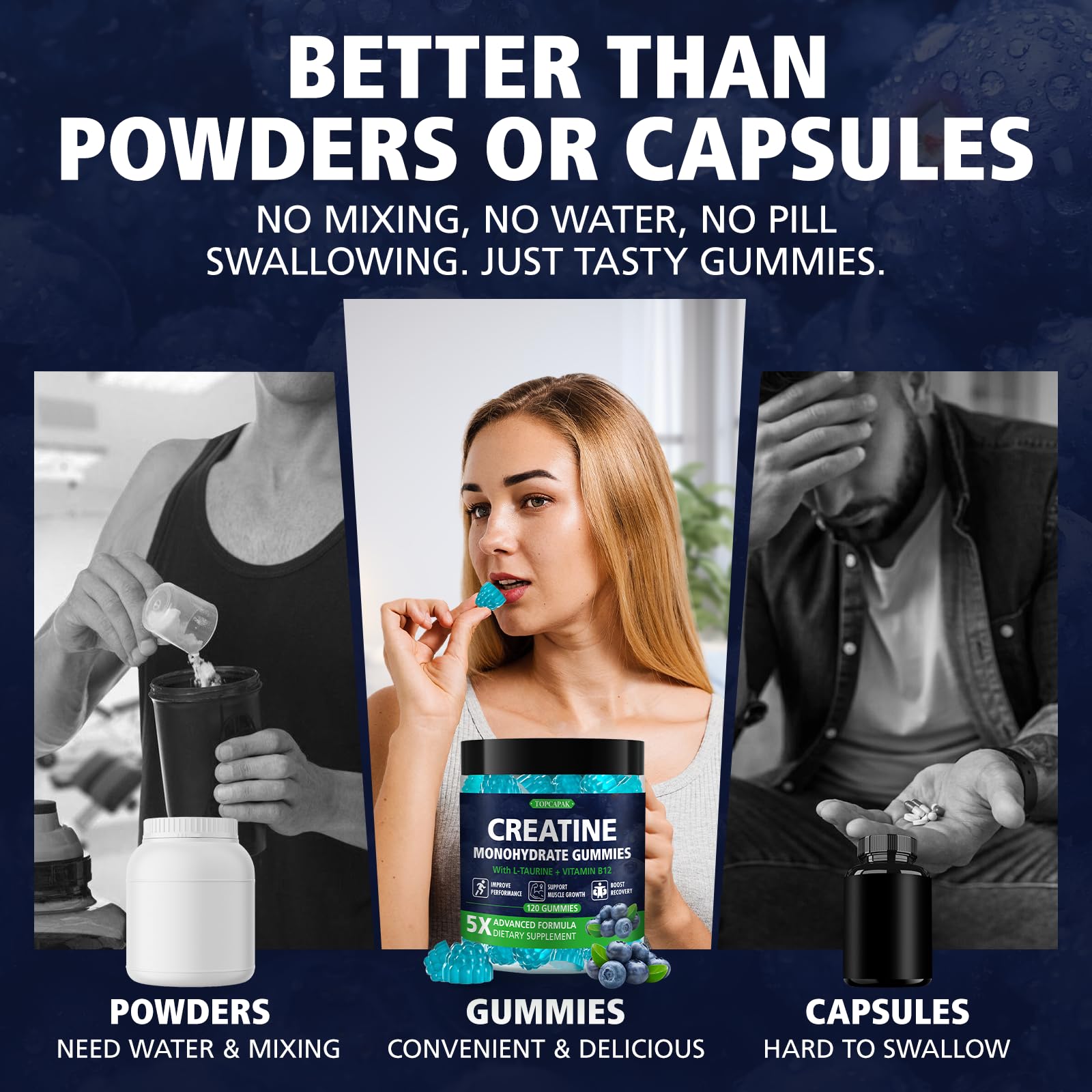 Gummies in a gym bag for on-the-go health and fitness