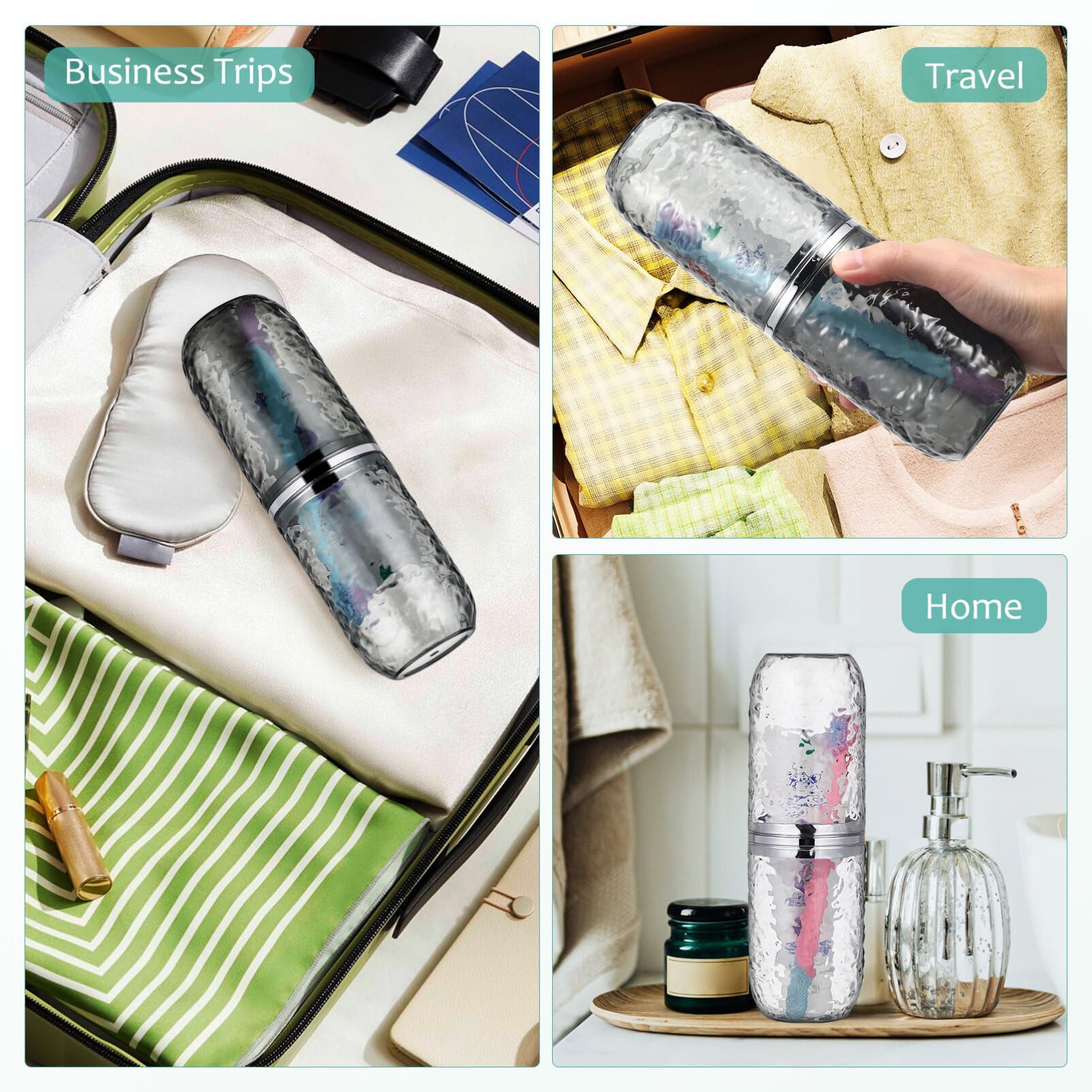 Thick PET material toothbrush holder for durability
