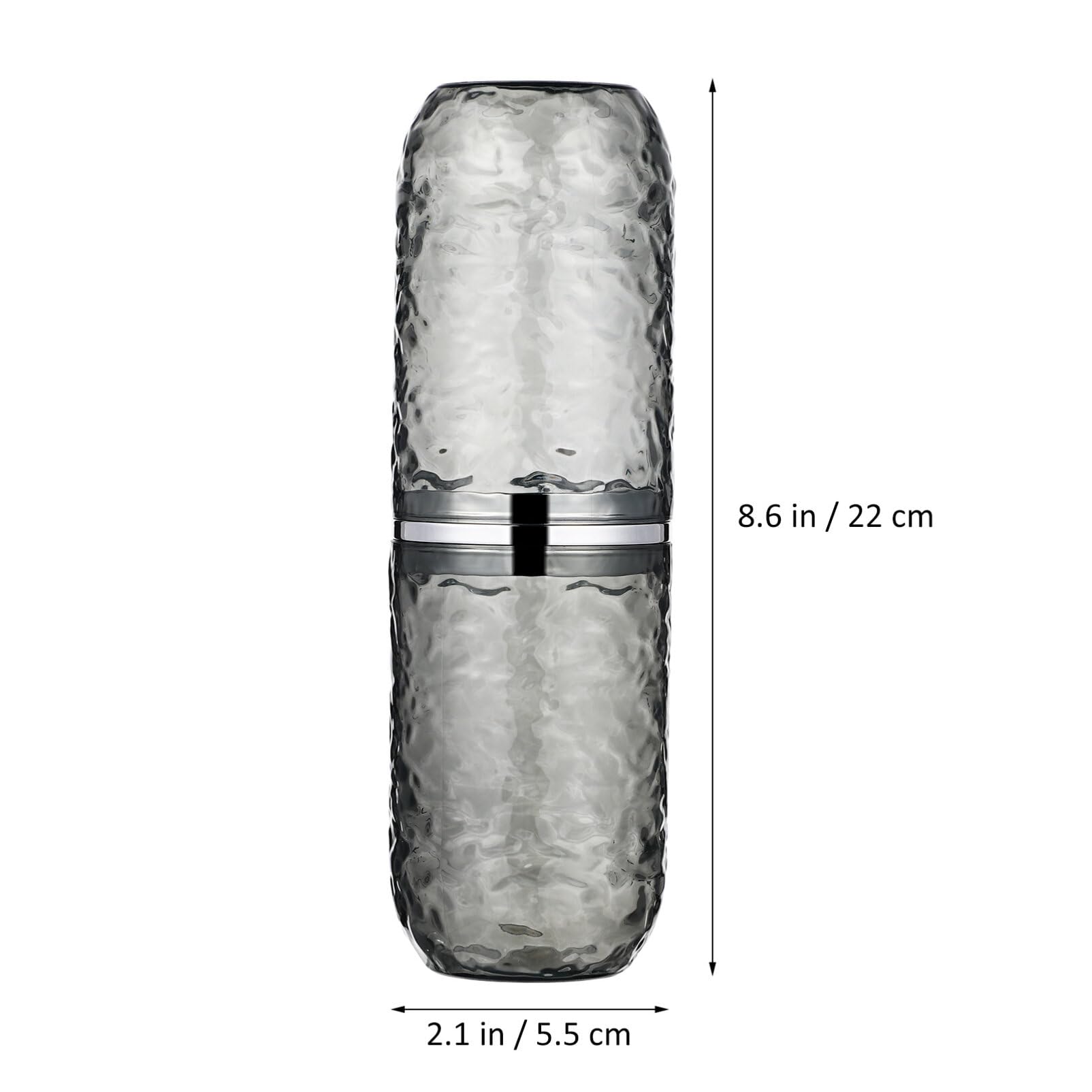 Transparent toothbrush holder with lid for durable storage