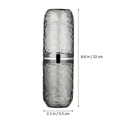 Transparent toothbrush holder with lid for durable storage