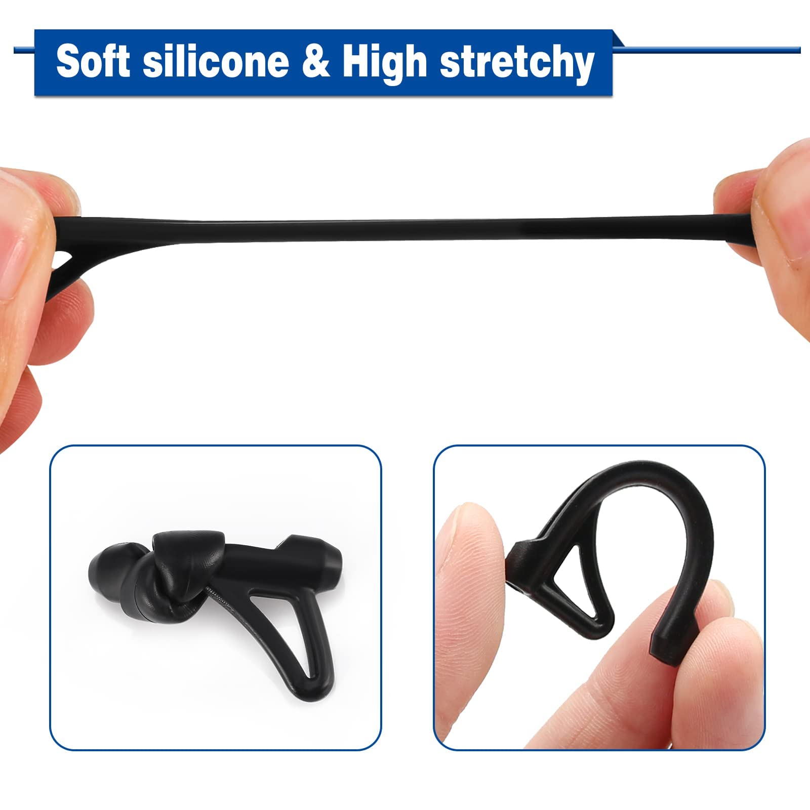 Anti-slip eyeglass retainer holder for sports and activities