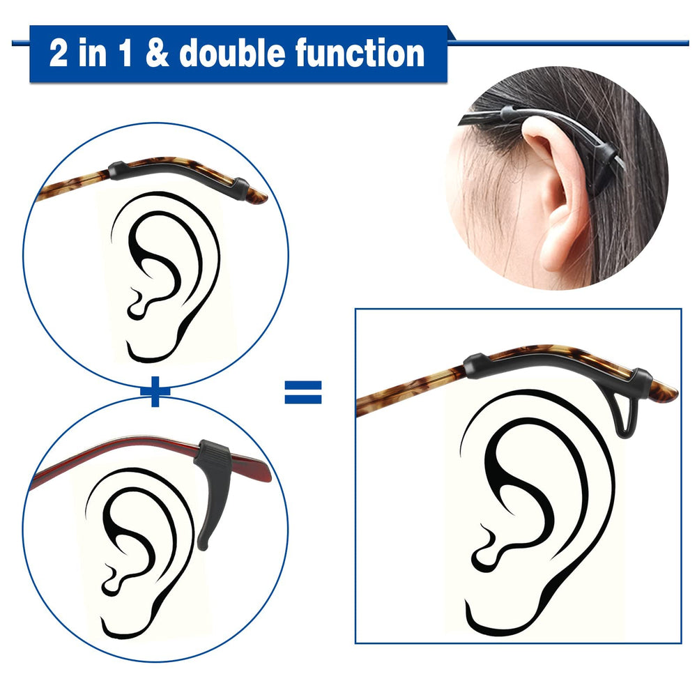 Glasses ear cushion dimensions 2.2 x 0.3 inches