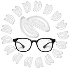 Topstart 20-pair nose pads kit with 1.0mm ultra-thin silicone for glasses
