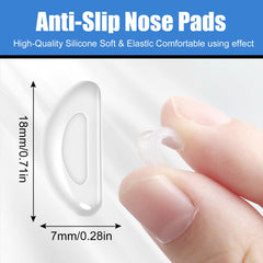 Close-up of anti-slip textured silicone nose pad surface