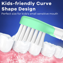End-rounded soft bristles for gentle brushing