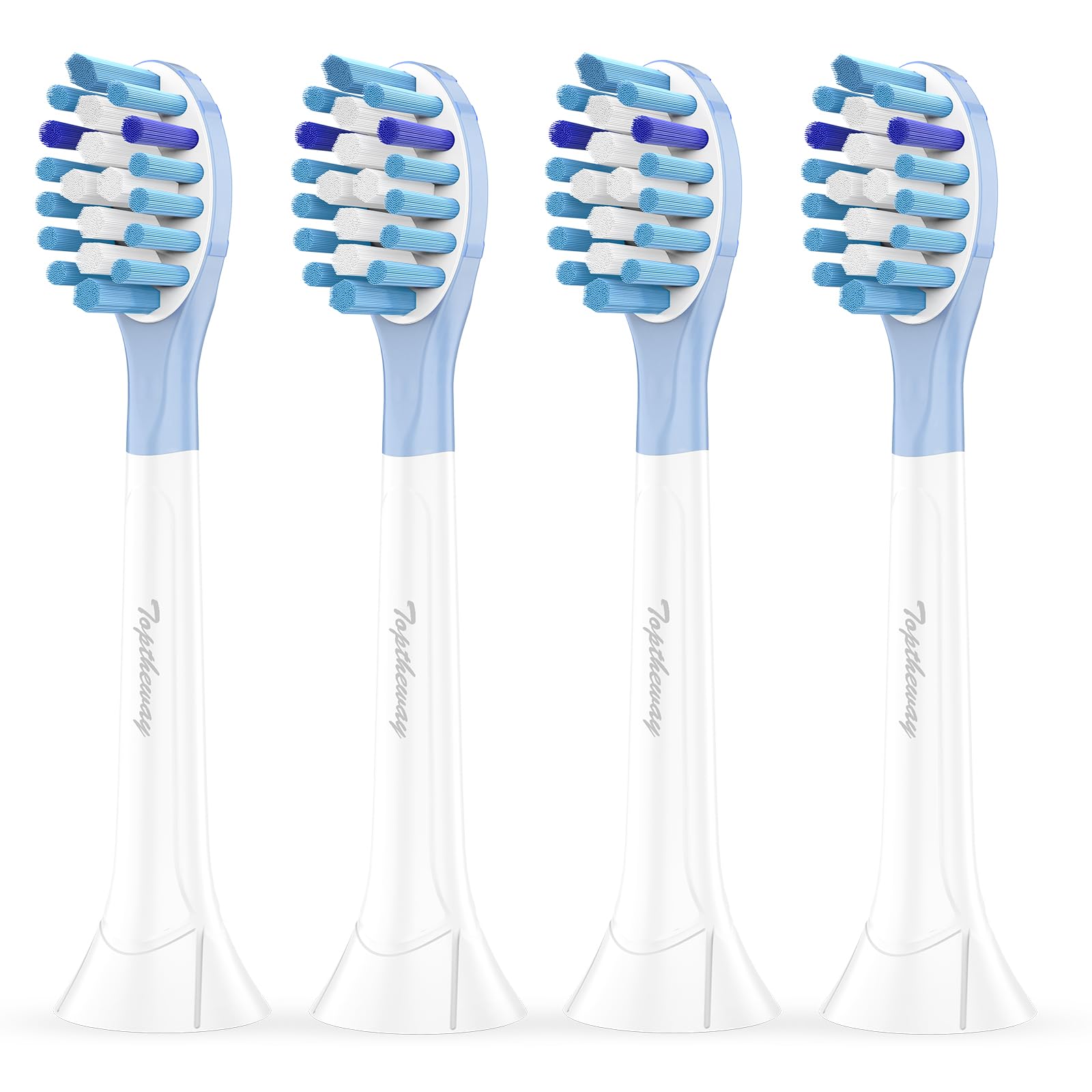 Toptheway Philips Sonicare C3 replacement heads 4-pack white - front view