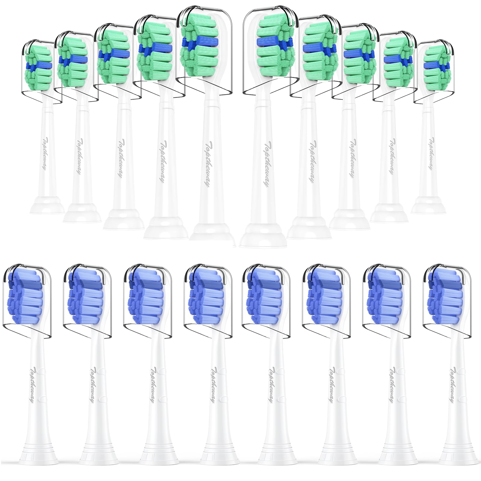 Toptheway replacement brush heads for Philips Sonicare - compatible with ProtectiveClean DiamondClean series