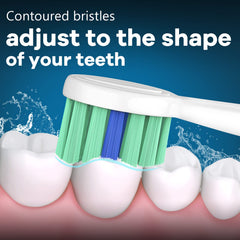 Blue warm-indicator bristles showing when to replace the brush head