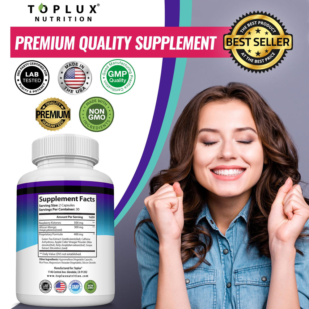60 capsules per bottle of Toplux Keto Burn Pills