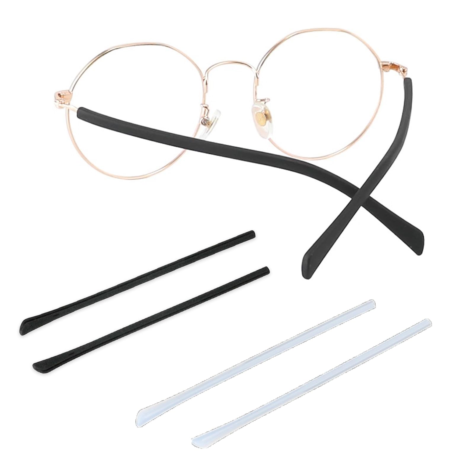 Two pairs of TORWOL anti-slip silicone eyeglass end tips