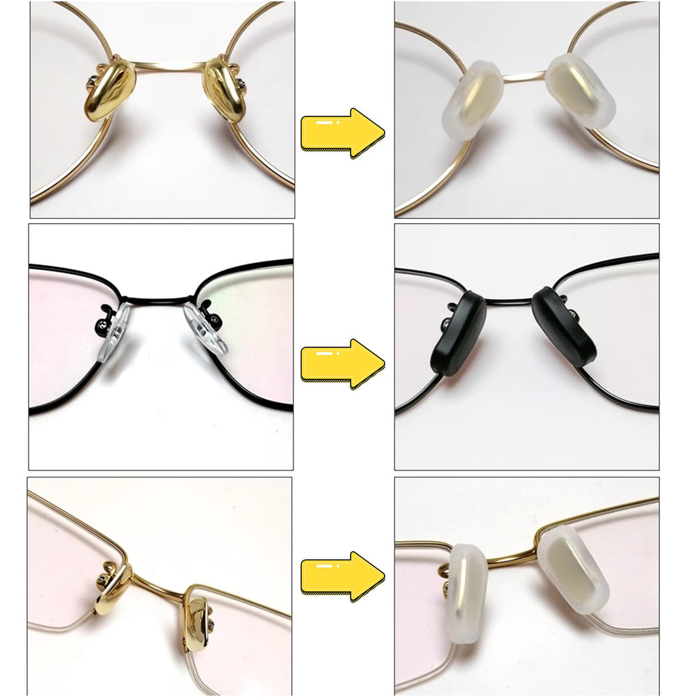 Black slip-on nose pad covers for glasses