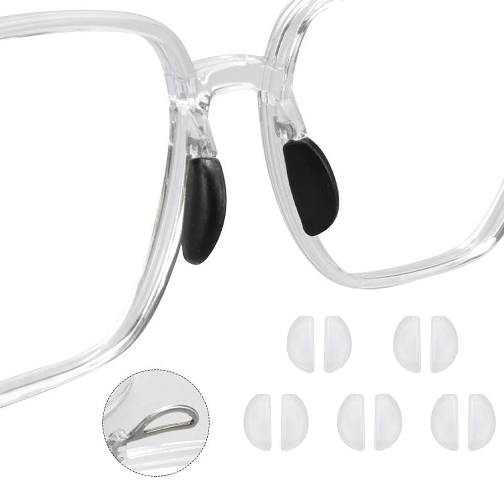 TORWOL anti-slip slip-on nose pads for glasses - white teardrop shape (13x6.5mm)
