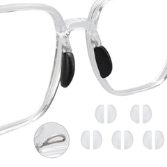 TORWOL anti-slip slip-on nose pads for glasses - white teardrop shape (13x6.5mm)